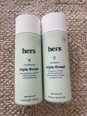 hers Triple Threat Shampoo & Conditioner - Napa Rose Scent